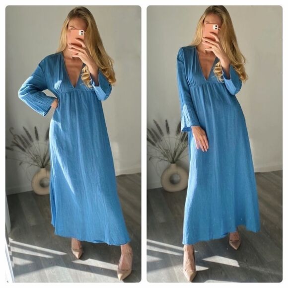 Zara Linen Blend Dress - Picture 3 of 11